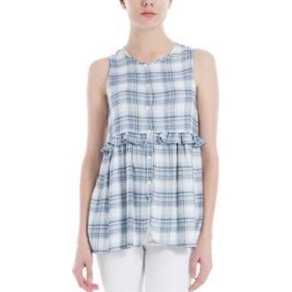 MAX STUDIO LONDON-Womens Ruffled Button Up Shirt. - Picture 4 of 6